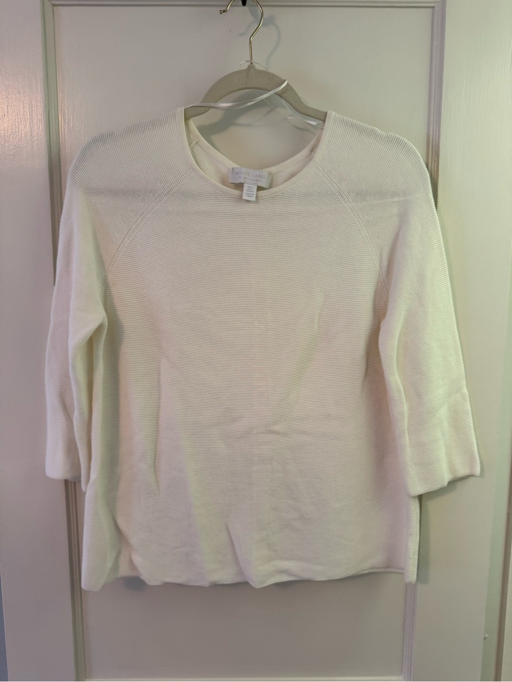 The White Company Cream Lightweight Crewneck Sweater